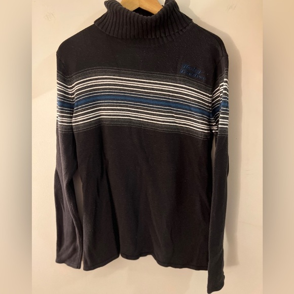Harley Davidson Women's Knit Jumper Cotton Roll Neck Sweater Grey XL - Picture 1 of 10